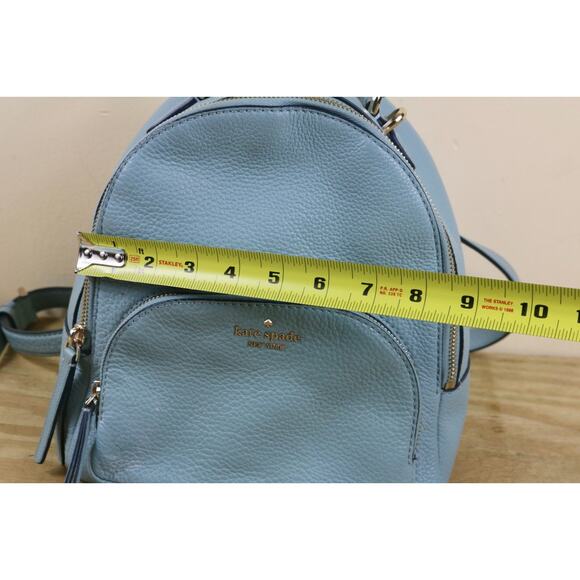 Kate Spade Backpack Blue Pebble Leather Jackson Medium Bag - Picture 10 of 16